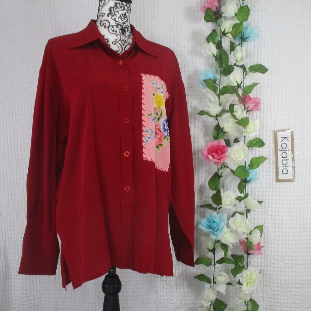 DIANE VON FURSTENBERG Button Down Top Large